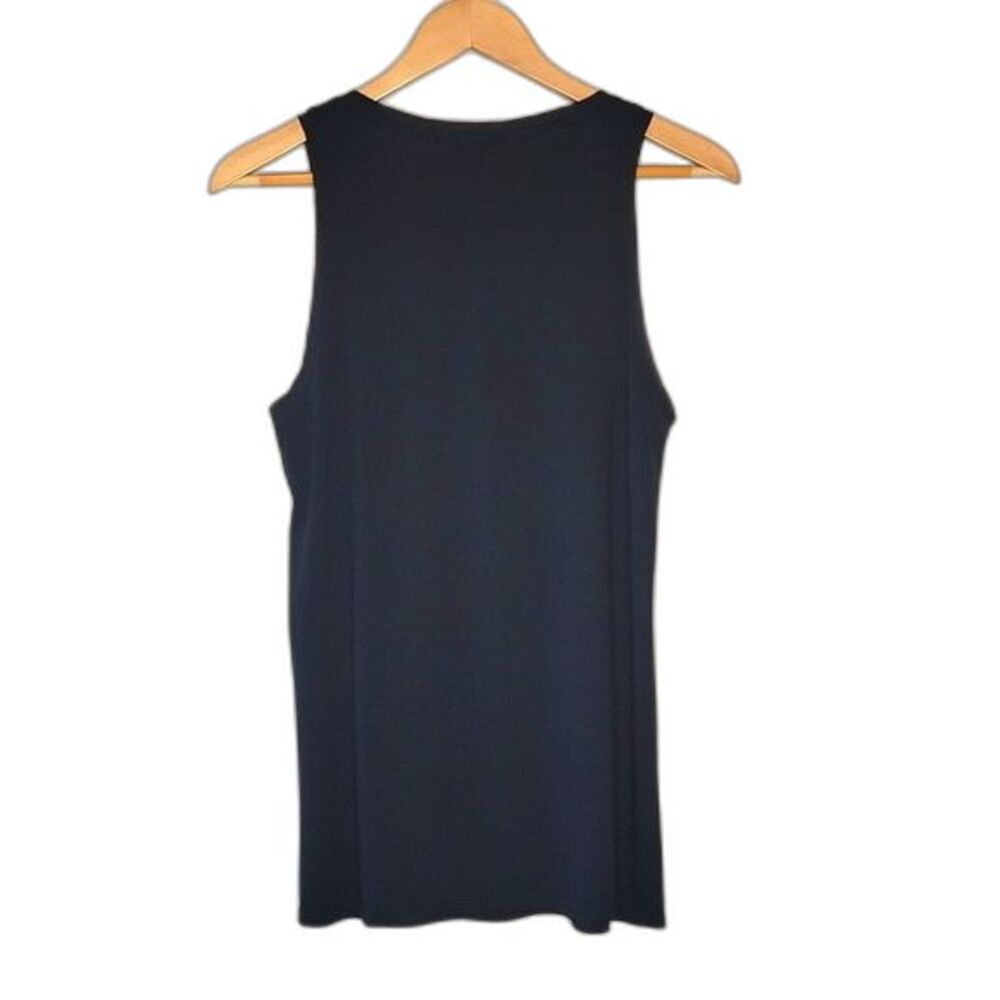 GAP Black Casual Cotton Modal Tank Top size M Ruffles Fun Everyday - Picture 7 of 12